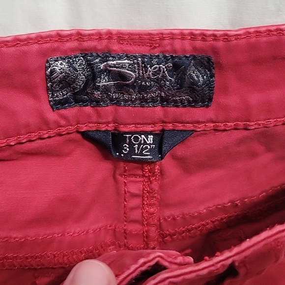 Silver Toni 3 1/2 Red Shorts. Sz 27 - Picture 3 of 6